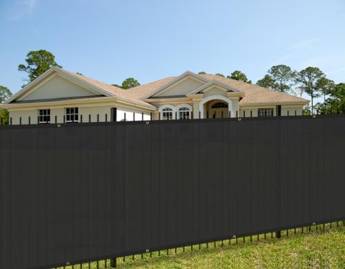 Coarbor 6 FT Height Heavy Duty Privacy Fence Screen Mesh with Brass Grommets Perfect for Outdoor Yard 130GSM With Zip