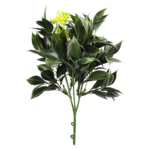 Coarbor Artificial Bushes Plastic Artificial Flowers Fake Outdoor Plants for Home Kitchen Party Flowers Arrangement Wedding Decorations