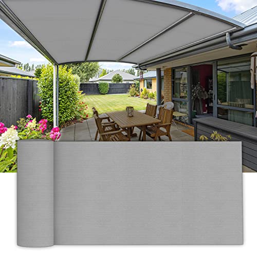 Coarbor 8Ft x 1Ft Shade Cloth Pergola Patio Cover Provide Shade Fabric Roll Mesh Screen Heavy Duty Provide Privacy Permeable UV Resistant- Brown