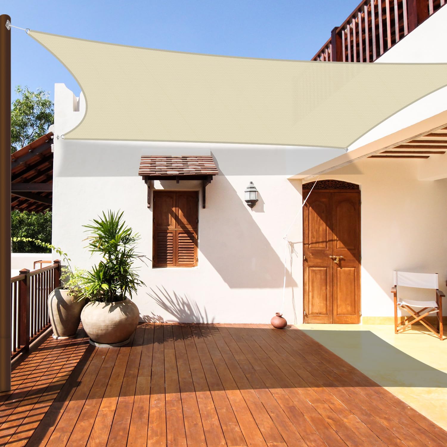 Coarbor Rectangle Sun Shade Sail for Outdoor Patio Carport Backyard Garden
