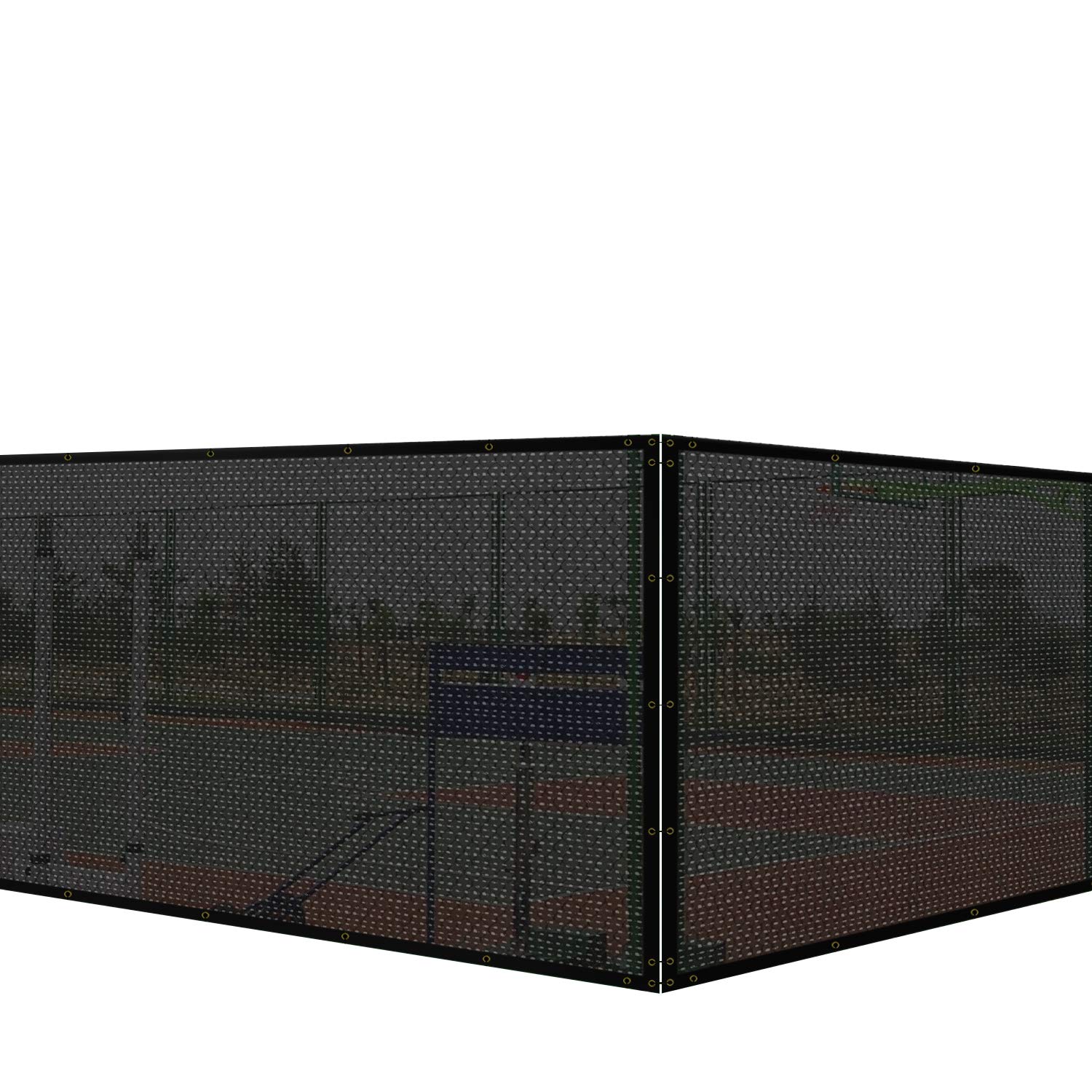 Coarbor Vinyl Coated Polyester (PVC) Mesh Privacy Fence Screen Fencing for Back Yard Deck Patio Garden Blocker Barrier 80% Blockage With Gommets on Edges 280GSM