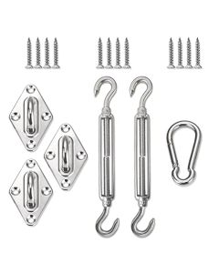 Coarbor Shade Sail Hardware Kit Stainless Steel - Customizable with Color