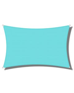 Coarbor 17'x24' Sun Shade Sail Waterproof Canopy with Hardware Kit Rectangle Sunshine Block Polyester for Pergola Carport Awning Patio Yard Deck- Turquoise