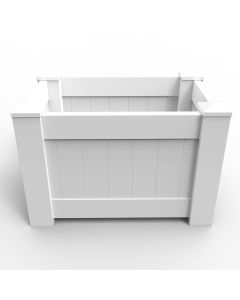 Coarbor 1 Pack 31"x20"x20" Vinyl Raised Garden Bed Outdoor Ground Planter Boxes White Raised Garden Box for Growing Vegetables Herbs Flowers Fruits