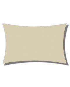 SHINPORT 8'x12' Sun Shade Sail Outdoor Rectangle Canopy Cover Heavy Duty Shade Cloth for Backyard Deck Patio Garden Outdoor-Beige