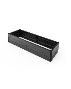 72"Wx9"Hx6"D Black Planter Base for Artificial Hedge Walls