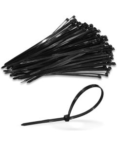 SHINPORT 8 inch Heavy Duty Zip Ties, Black Zipties Cable Ties, Black Cable Ties for Faux Ivy Fence Privacy Screen