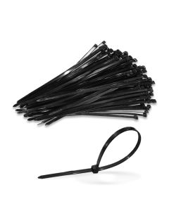 Coarbor 8 inch Heavy Duty Zip Ties, Black Zipties Cable Ties, Black Cable Ties for Faux Ivy Fence Privacy Screen, 100 Pieces