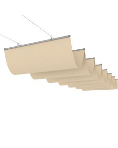 SHINPORT 3'Wx12'L Pergola Shade Cover Retractable Shade Awning Slide Flexible Canopy Hang Down U Shape Wave Shade Cover for Garden Patio Deck Porch, Beige