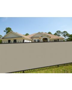 COARBOR 5'x99' Vinyl Mesh Privacy Fence Screen Fencing for Back Yard Deck Patio Garden Barrier Blocker 100% Blockage with Gommets on Edges 480GSM -Beige