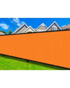 Coarbor 9'x99' Privacy Fence Screen Cover Mesh Blocker with Brass Grommets 180GSM Heavy Duty Fencing for Outdoor Back Yard Patio and Deck Backyard Garden Blocking Neighbor Orange