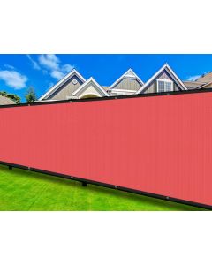 Coarbor 9'x99' Privacy Fence Screen Cover Mesh Blocker with Brass Grommets 180GSM Heavy Duty Fencing for Outdoor Back Yard Patio and Deck Backyard Garden Blocking Neighbor Red