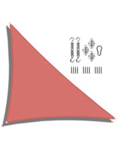 Coarbor 20'x23'x30.5' Right Triangle Sun Shade Sail Perfect for Patio Yard Deck Outdoor Garden with Hardware Kit sunshine Block Shade Cover Canopy-Red