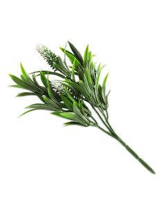 Coarbor 8 PCS Artificial Bushes Plastic Artificial Flowers Fake Outdoor Plants for Home Kitchen Party Flowers Arrangement Wedding Decorations, Green White