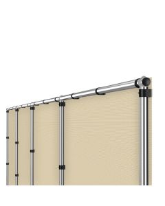 Coarbor Outdoor Privacy Fence Top Rail Kit with 12 Loop Poles Fabric Clips of Stainless Steel for Fixing Privacy Screen Fence, 24’ Long