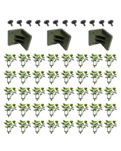 Coarbor Corner Bracket Kit for Artificial Grass Wall Hard Panels Topiary Hedge Plant Wall Privacy Screen Fence Backdrop Wall, 4Set Includes 12 x Corner Connectors, 160 x Grasses, 48 x Screws