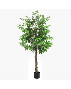 Artificial Ficus Tree with Planter Fake Plants 6ft Faux Tree Indoor for Home Decor Living Room Decor