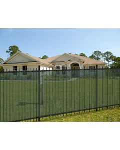 Coarbor 5'x24' Vinyl Coated Polyester (PVC) Mesh Privacy Fence Screen Fencing for Back Yard Deck Patio Garden Blocker Barrier 80% Blockage With Gommets on Edges 280GSM-Green