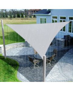 Coarbor 18'x20'x26.9' Waterproof Sun Shade Sail Sunshine Block Canopy Right Triangle Shade Cover for Garden Outdoor Pergola Carport Awning Patio Yard, Light Grey