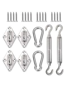 Coarbor 8" inch Hardware Kit For Sun Shade Sail sunshine Block Canopy Perfect for Patio Outdoor Garden