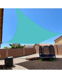Coarbor 48'x48' Reinforced Wire Sun Shade Sail Rectangle Heavy Duty Strengthen Canopy Cover with A Ring Steel Cable Wire for Patio Backyard Deck Yard Garden Pergola Porch, Turquoise
