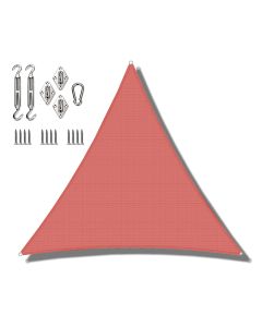 Coarbor 20'x20'x20' Triangle Sun Shade Sail with Hardware kit Perfect for Patio Deck Yard Outdoor Garden Permeable sunshine Block Shade Cover-Red