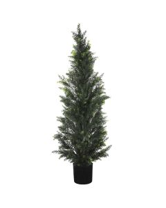 Artificial Cedar Tree with Planter Fake Plants 4ft Faux Tree Indoor for Home Decor Living Room Decor