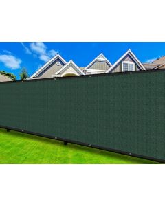 Coarbor 9'x99' Privacy Fence Screen Cover Mesh Blocker with Brass Grommets 180GSM Heavy Duty Fencing for Outdoor Back Yard Patio and Deck Backyard Garden Blocking Neighbor Green