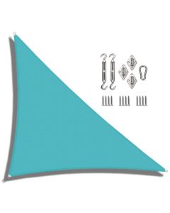 Coarbor 20'x23'x30.5' Right Triangle Sun Shade Sail Perfect for Patio Yard Deck Outdoor Garden with Hardware Kit sunshine Block Shade Cover Canopy-Turquoise Green