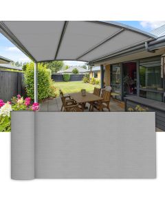 Coarbor 12Ft x 99Ft Outdoor Shade Cloth Sun Shade Fabric Roll Shade Cover for DIY Pergola Carport Patio Deck Backyard Garden Greenhouse Yard Balcony- Light Grey