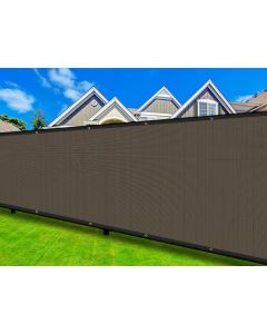 Coarbor 9'x99' Privacy Fence Screen Cover Mesh Blocker with Brass Grommets 180GSM Heavy Duty Fencing for Outdoor Back Yard Patio and Deck Backyard Garden Blocking Neighbor Brown