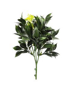 Coarbor 1 PC Artificial Bushes Plastic Artificial Flowers Fake Outdoor Plants for Home Kitchen Party Flowers Arrangement Wedding Decorations, Green