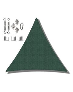Coarbor 20'x20'x20' Triangle Sun Shade Sail with Hardware kit Perfect for Patio Deck Yard Outdoor Garden Permeable sunshine Block Shade Cover-Green