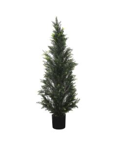 Artificial Cedar Tree with Planter Fake Plants 5ft Faux Tree Indoor for Home Decor Living Room Decor