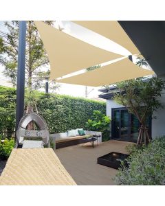 Coarbor 16'x16'x16' Sun Shade SaiL Triangle Wire Rope Hemmed All Edges Strong Double Stitched Seam Super Heavy Duty Perfect for Patio Deck Yard Garden-Blue - Customizable with Size and Color