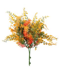 Coarbor 1 PC Artificial Bushes Plastic Artificial Flowers Fake Outdoor Plants for Home Kitchen Party Flowers Arrangement Wedding Decorations, Orange