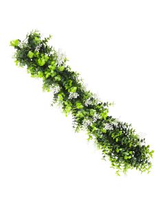 3 PCS Artificial Plant Vines Faux Plants Greenery Garland for Wedding Party Garden Home Kitchen Office Wall Decor Indoor Outdoor Decor, Green White