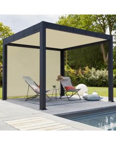 Coarbor Sun Shade Cloth with Grommets, 12' x 20' Straight Edge Rectangle Sun Sail Shades, Pergola Shade Cover for Outdoor, Patio, Garden, Backyard, Beige