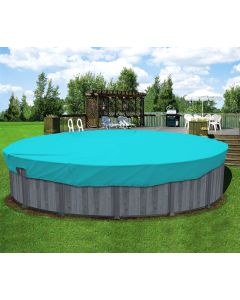 Coarbor 23' Winter Ground Pool Cover for 20' Above Ground Pools Waterproof Swimming Winter Pool Cover Turquoise Winterizing Kit Above Ground Pool Winter Cover Tarp