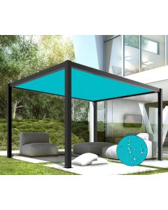 Coarbor 18'x40' Waterproof Sun Shade Sail Rectangle Straight Edge Awning Canopy Shade with Grommets for Pergola Patio Gazebo Backyard Block Direct Sunlight -Turquoise Green