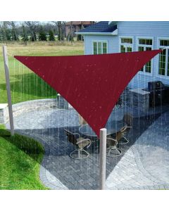 Coarbor 18'x18'x25.5' Waterproof Sun Shade Sail Sunshine Block Canopy Right Triangle Shade Cover for Garden Outdoor Pergola Carport Awning Patio Yard, Red