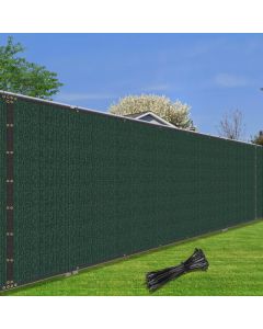 Coarbor 8' x 50' Privacy Fence Screen Heavy Duty Windscreen Fencing Mesh Shade Net Cover for Outdoor Wall Backyard Patio Deck and Porch, Green