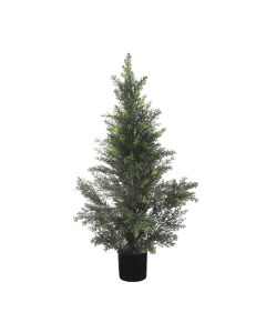 Artificial Cedar Tree with Planter Fake Plants 3ft Faux Tree Indoor for Home Decor Living Room Decor