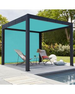 Coarbor 10'x40' Straight Edge Sun Shade Sail Rectangle Canopy Cover 240GSM Grommets Placed All Edges for Outdoor Pergola Patio Yard Deck Gazebo-Turquoise Green