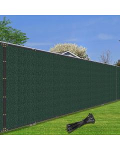 Coarbor 6' x 50' Privacy Fence Screen Heavy Duty Windscreen Fencing Mesh Shade Net Cover for Outdoor Wall Backyard Patio Deck and Porch, Green