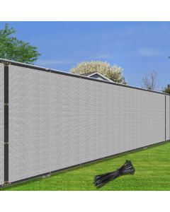 Coarbor 4' x 99' Fence Privacy Screen Heavy Duty Windscreen Fencing Mesh Shade Net Cover for Outdoor Wall Backyard Patio Deck and Porch, Grey