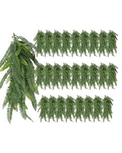 27 PCS Artificial Plant Vines Faux Plants Greenery Garland for Wedding Party Garden Home Kitchen Office Wall Decor Indoor Outdoor Decor, Fern Green