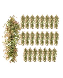 24 PCS Artificial Plant Vines Faux Plants Greenery Garland for Wedding Party Garden Home Kitchen Office Wall Decor Indoor Outdoor Decor, Autumn Orange