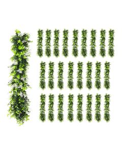 26 PCS Artificial Plant Vines Faux Plants Greenery Garland for Wedding Party Garden Home Kitchen Office Wall Decor Indoor Outdoor Decor, Green White