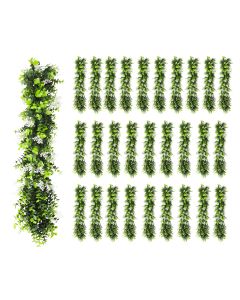 29 PCS Artificial Plant Vines Faux Plants Greenery Garland for Wedding Party Garden Home Kitchen Office Wall Decor Indoor Outdoor Decor, Green White